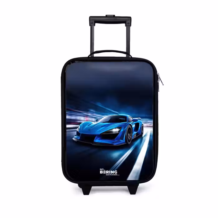 Children's suitcase - Blue sports car
