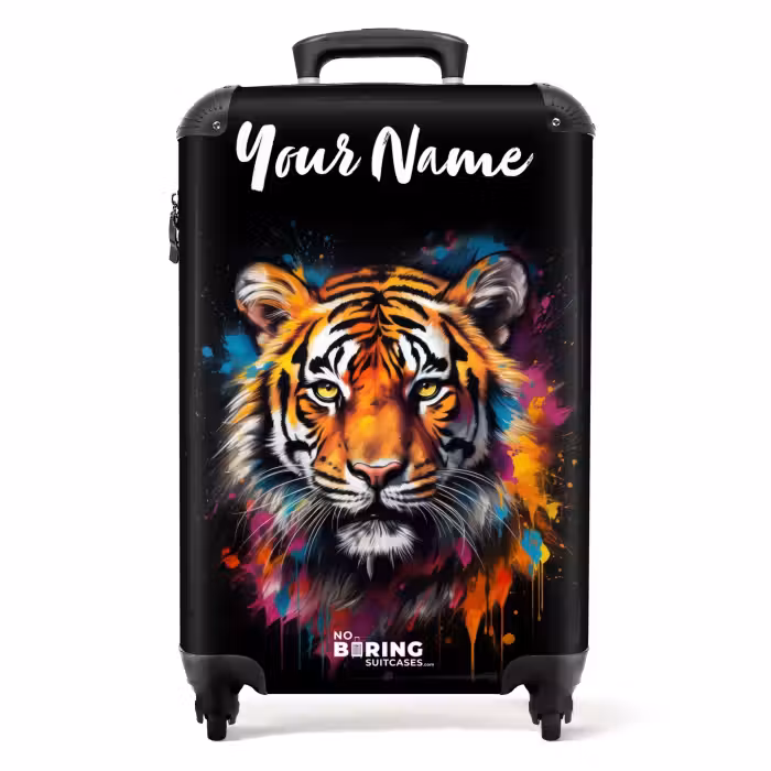 Suitcase with name - Tiger as Street Artwork